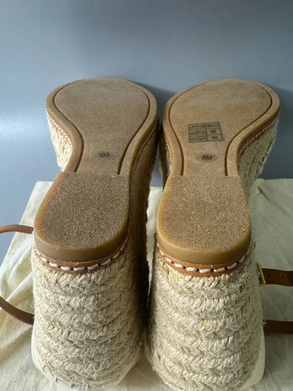 NWOB Tory Burch Color Block 85mm Wedge Espadrille Sandal, Size 8